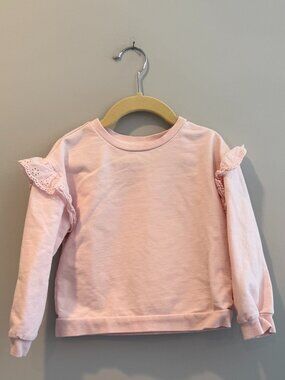 Sammy & Nat Ballet Pink Ruffle Crewneck Sweater - Size 5 - Like New!!